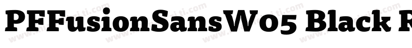 PFFusionSansW05 Black Regular字体转换